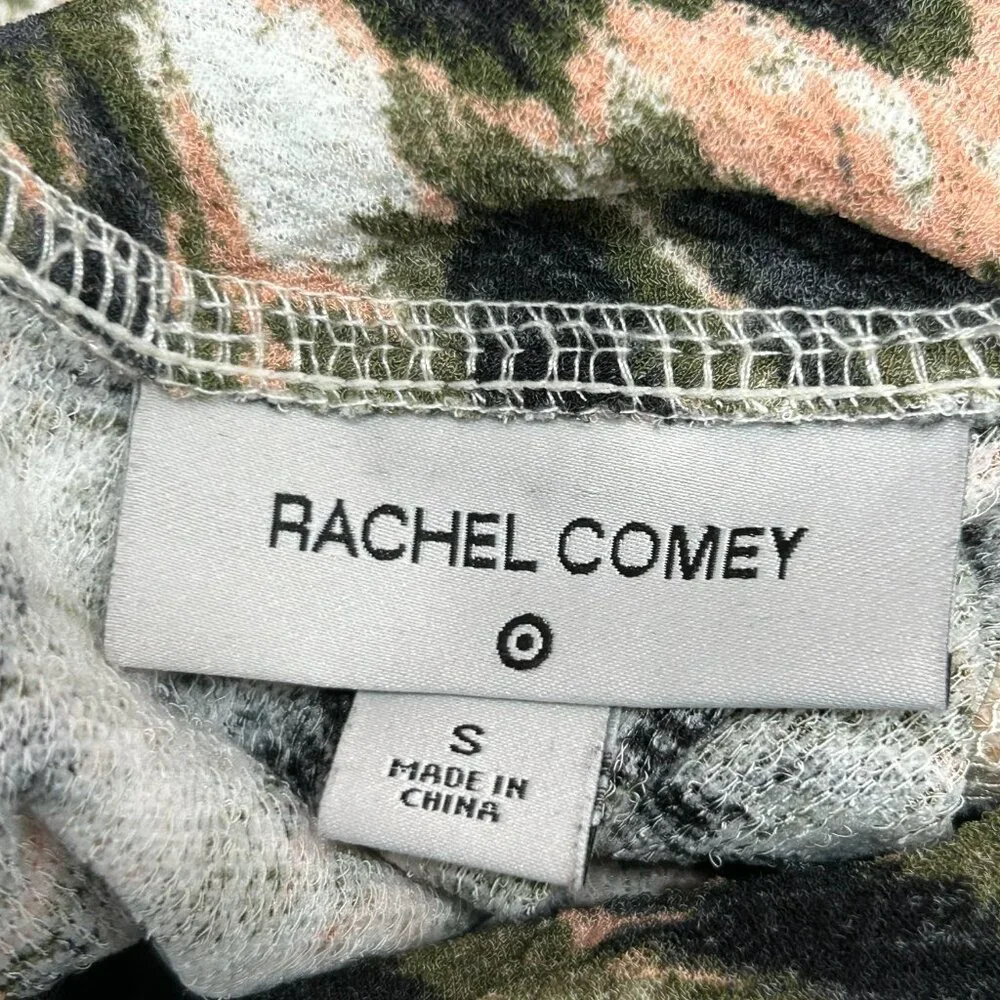 Rachel Comey Black and Beige Abstract-Print Long-Sleeve Midi Dress - Picture 9 of 12